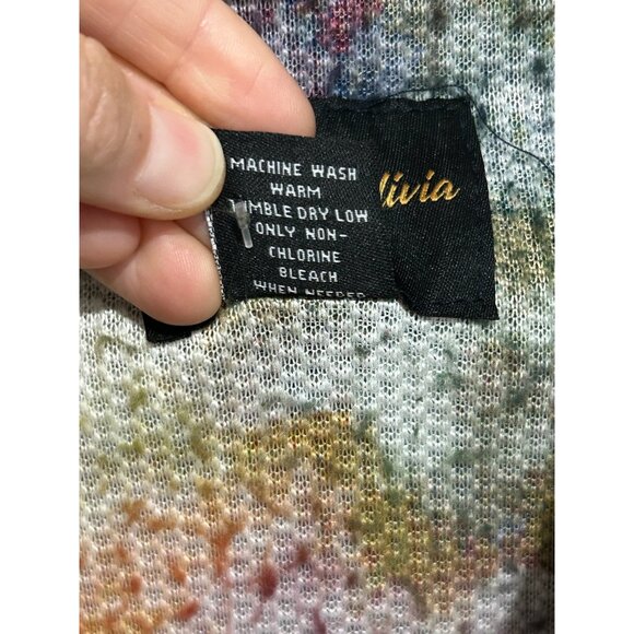 Marissa Olivia New York NWT Multicolor Tie Dye Zip Up Collared Vest SZ XL - Picture 6 of 9